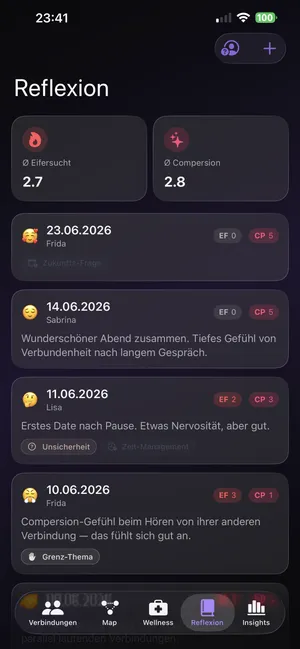 Reflexion – Roster App Screenshot